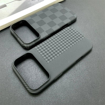 iPhone Slim Carbon Fiber Checkered Matte Case