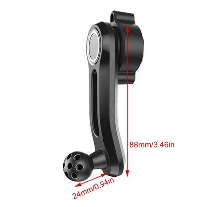 17mm Round Joint Extension Arm Female to Male Head Extender Rotating Rod for Car Air Outlet Vent Phone Stand