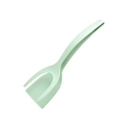 2-in-1 Flip Spatula Tongs Kitchen Cooking Turner Tool
