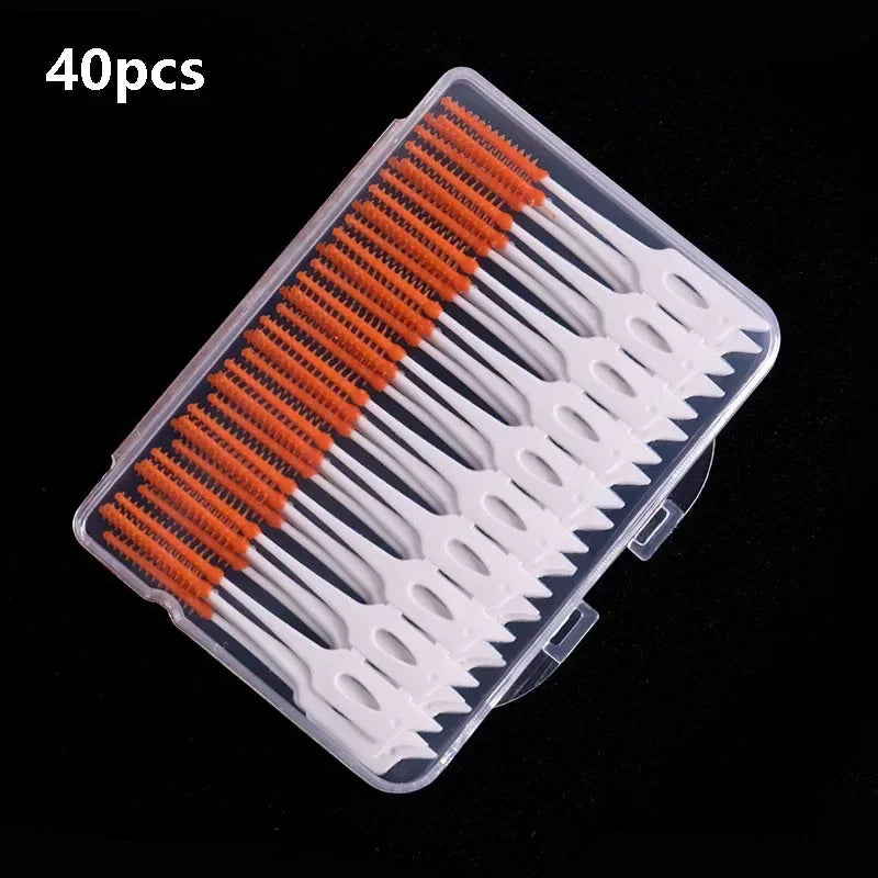 40/120pcs Interdental brush Food grade silicone clean tooth crevices Dental care box toothpicks dental odontología - Urbizia