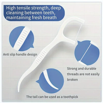 30/50/150/300/600PCS ultra-fine disposable smooth dental floss, household toothpick - Urbizia