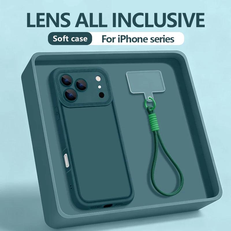 Wrist Strap Lanyard TPU Case for iPhone Series