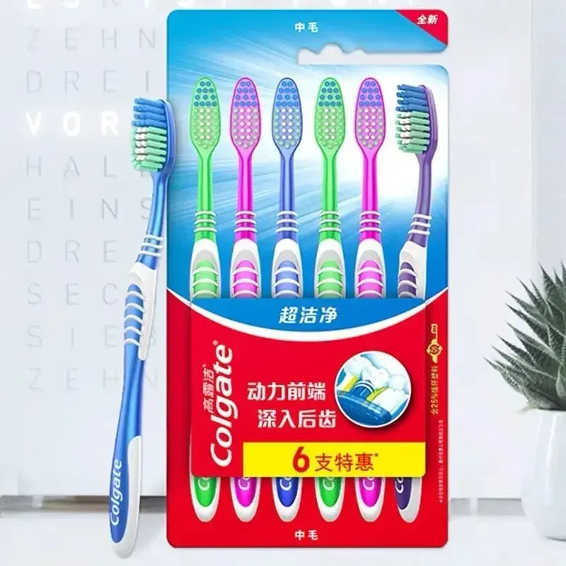 Toothbrushes Set - Random Colors, Family/Couple Use, Travel Suit for Men & Women, Back Tooth Cleaning - Urbizia