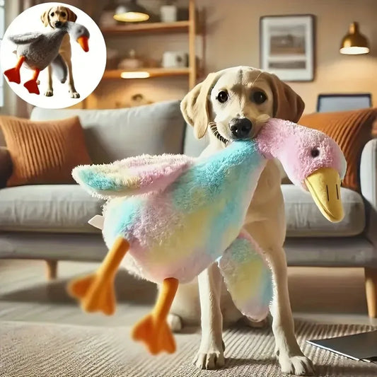 50cm Soft Colorful Duck Plush Toy for Cats Dogs Relax Pet Companion Anxiety-Relieving Dog Buddy Energy Release Gift for Pets - Urbizia