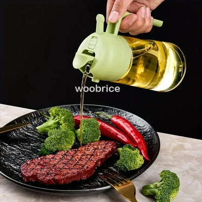 Dual Purpose Glass Oil Bottle Kitchen Spray Oil Sprayer Bottle Kitchen Oils Spray Can Leakproof Oil Spray Bottle Household