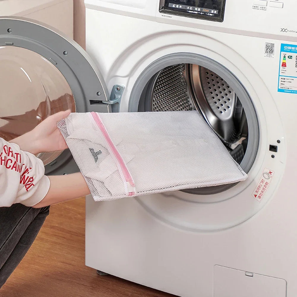 3Pcs/Set Zipped Laundry Bags Reusable Washing Machine Clothing Care Washing Mesh Net Bra Socks Lingerie Underwear Laundry Bags