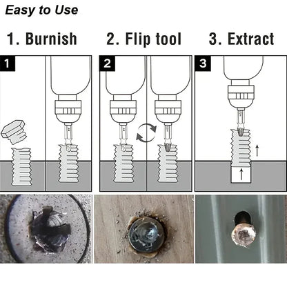Damaged Screw Extractor Kit – 6-Piece HSS Removers - Urbizia