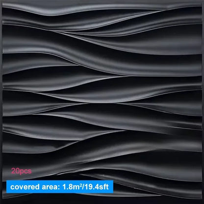 20PCS 3D Wall Panels 30x30cm Indoor Wall Decoration for Living Room Bedroom Hotel Office Mural Tile-Panel-Mold 3D Wall Sticker - Urbizia