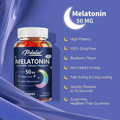 Melatonin Gummies - Sleep Aid, Improve Sleep Quality and Support Deep Sleep - 60 Gummies - Urbizia