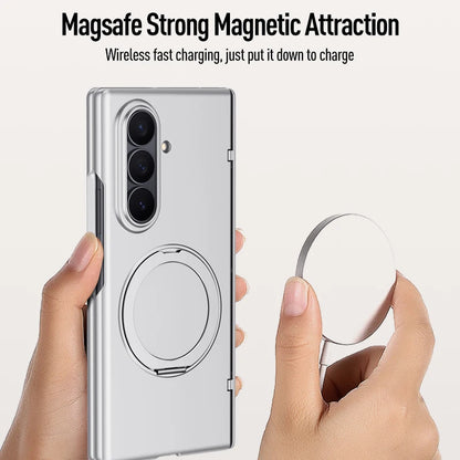 For Samsung Galaxy Z Fold 7 Case Luxury Magsafe Ring Stand Magnetic Protective Back Cover case For Z Fold 7 Sleeve