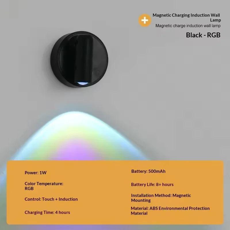 Magnetic USB Rechargeable LED Cordless Wall Light with Touch Switch