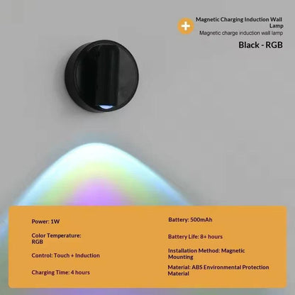 Magnetic USB Rechargeable LED Cordless Wall Light with Touch Switch