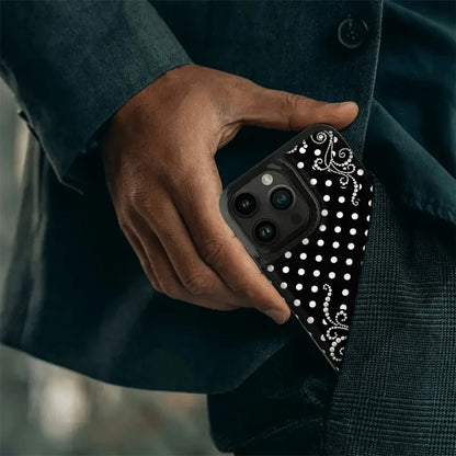 Phone Case: Pearl Polka, TPU Phone Case Features a Pattern Suitable for iPhone 16 Pro Max, 16, 15 Pro, 14 Plus, 13, 12 Series