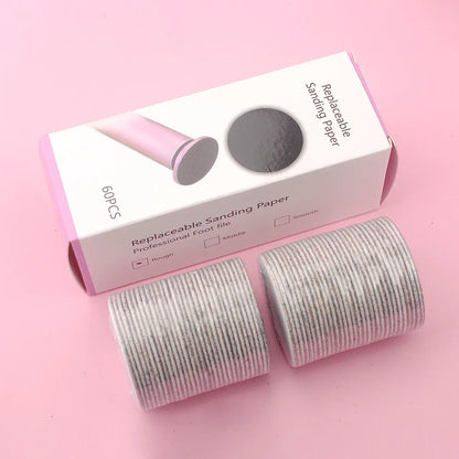 43mm 60pcs/Box Foot Dead Skin Sandpaper For Electric Nail File Cuticle Callus Replaceable Sanding Paper Professional Pedicure