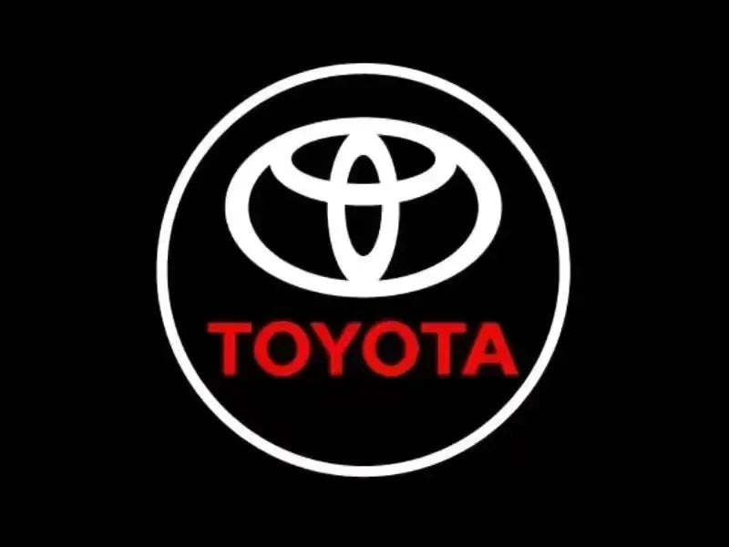 2PCS LED door welcome Lamp logo light For Toyota Camry Highlander Land Cruiser Prado Avalon Reiz Rav4 Crown CHR Prius accessory