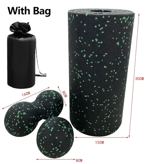 Hollow Yoga Roller Massage Peanut Ball Set EPP Fitness Foam Column For Back Pain Legs Hip Deep Tissue Stretching Muscle Relax - Urbizia