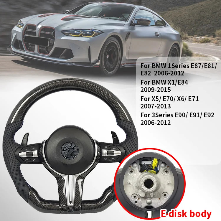M Upgraded Steering Wheel Sport Carbon Fiber Parts For BMW F20 F23 F10 F12 F30 F32 F34 F45 F22 F39 F15 F25 M3 M5 E87 E70 E90 E84