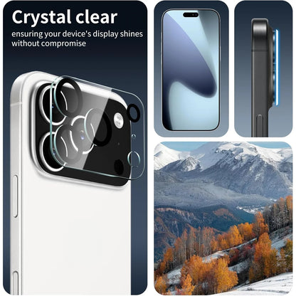 3PCS Tempered Glass Camera Lens Protectors for IPhone 17 Pro Max Air 16ProMax 15 14 13 HD Clear Lens Protective Films Glass