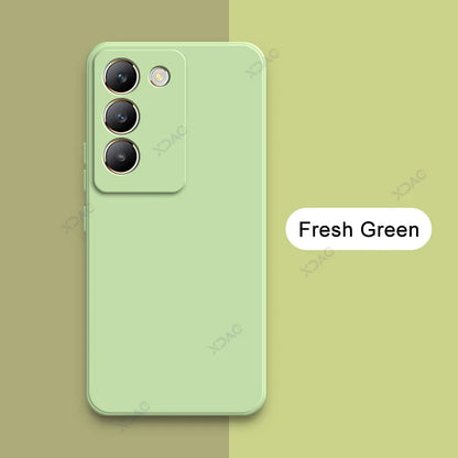 Luxury Dual Layer Cellphones Case Cover for VIVO V30 Lite V40 SE Lens Protection V30Lite V40SE Soft Square Liquid Silicone Armor