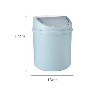 Mini Desktop Trash Can with Lid Compact Desk Bin