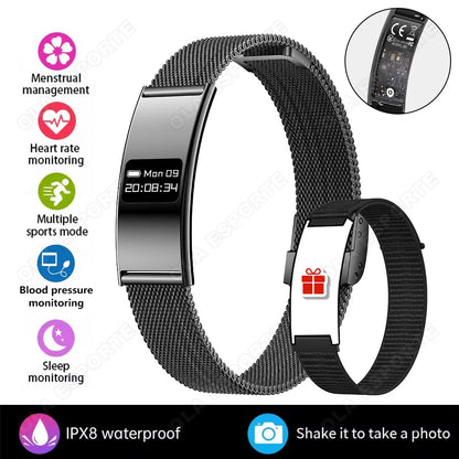 2026 New Smart Bracelet Ultra-thin Heart Rate Blood Oxygen Sleep Monitor IPX8 Waterproof Smart Watch Sports Women Men Smart Band