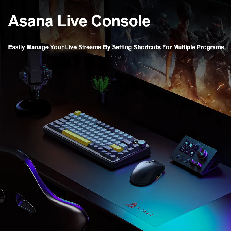 Ajazz AKP03E/153E Desktop Helper Desk Console Panel Controller Programmable Macro Custom Button Mini Keyboard Multiple Scenario