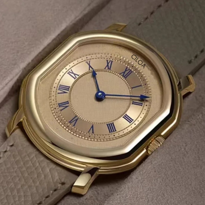 CILOA Gold Retro Watch Men's High Quality Brand Authentic 2025 New Trend Fashion Casual Gift Boyfriend Waterproof Quartz Watch