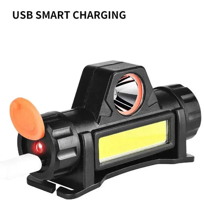 Outdoor Headlights with Long Battery Life and Strong Light LED Night Fishing Charging Head Mounted Magnetic Flashlight - Urbizia