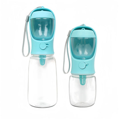 Dog Cat Portable Feeding and Watering Supplies Portable Food Grade Material Dog Travel Pet Water Cup Bottle With Food Dispenser - Urbizia