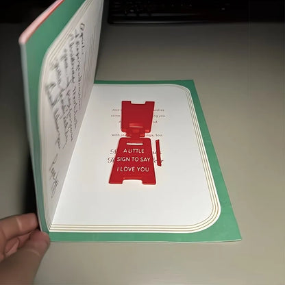 3D Printed Mini "I Love You" Sign - Plastic Desktop Decoration Suitable for Valentine's Day Gift, Wedding