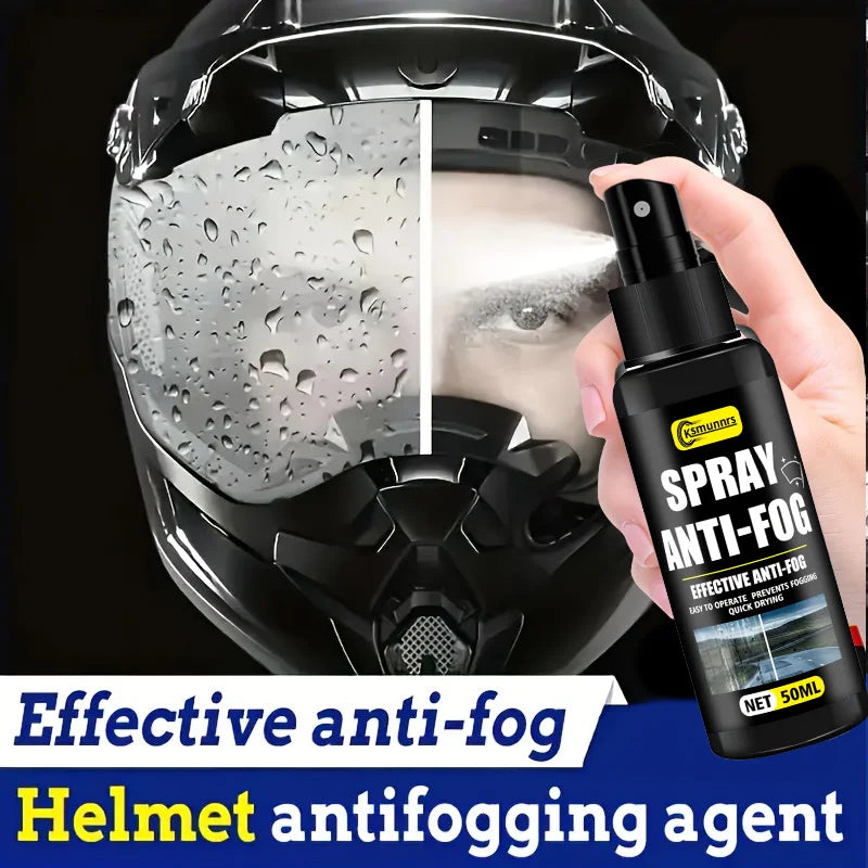 Motorcycle Helmet Anti-Fog Spray, Effectively Prevents Fogging, Enhances Visibility with Durable Nano Coating, Suitable for All