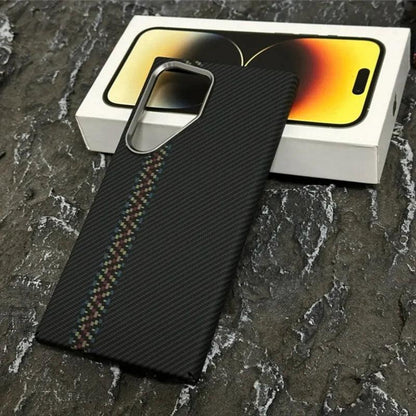 Carbon Fiber MagSafe Case with Alloy Lens Protection for Samsung Galaxy