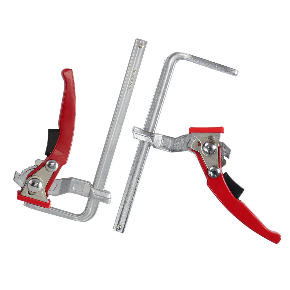 ALLSOME 2pcs Ratcheting Table Clamps, Quick Release Track Saw Clamps, Guide Rail Clamp for MFT Table and Guide Rail System