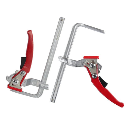 ALLSOME 2pcs Ratcheting Table Clamps, Quick Release Track Saw Clamps, Guide Rail Clamp for MFT Table and Guide Rail System