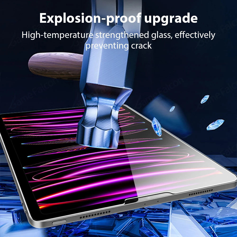 Tempered Glass For iPad 10th 9th Generation A16 Pro 12.9 11 13 2025 Screen Protector For ipad Air 4 5 Mini 6 7 7th 8th 10.2 Film