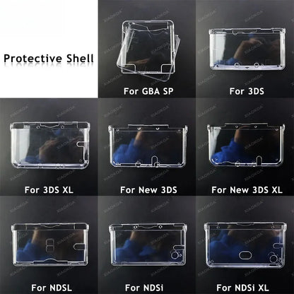 Plastic Clear Crystal Protective Hard Shell Skin Case Cover For GBA SP NDSL DSI NDSi XL 3DS XL New 3DS XL LL Console