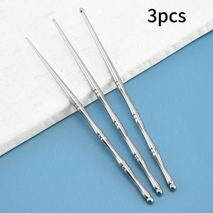 "3PC Acupuncture Set - Double Head Face Massage Tool, Steel Acupressure Pen, Ear & Body Acupoint Probe for Muscle Relie