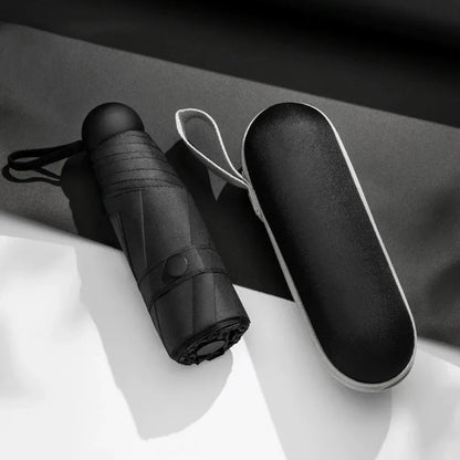 Ultralight And Compact Portable Capsule Umbrella UV Protection Umbrella Mini Five-fold Umbrella