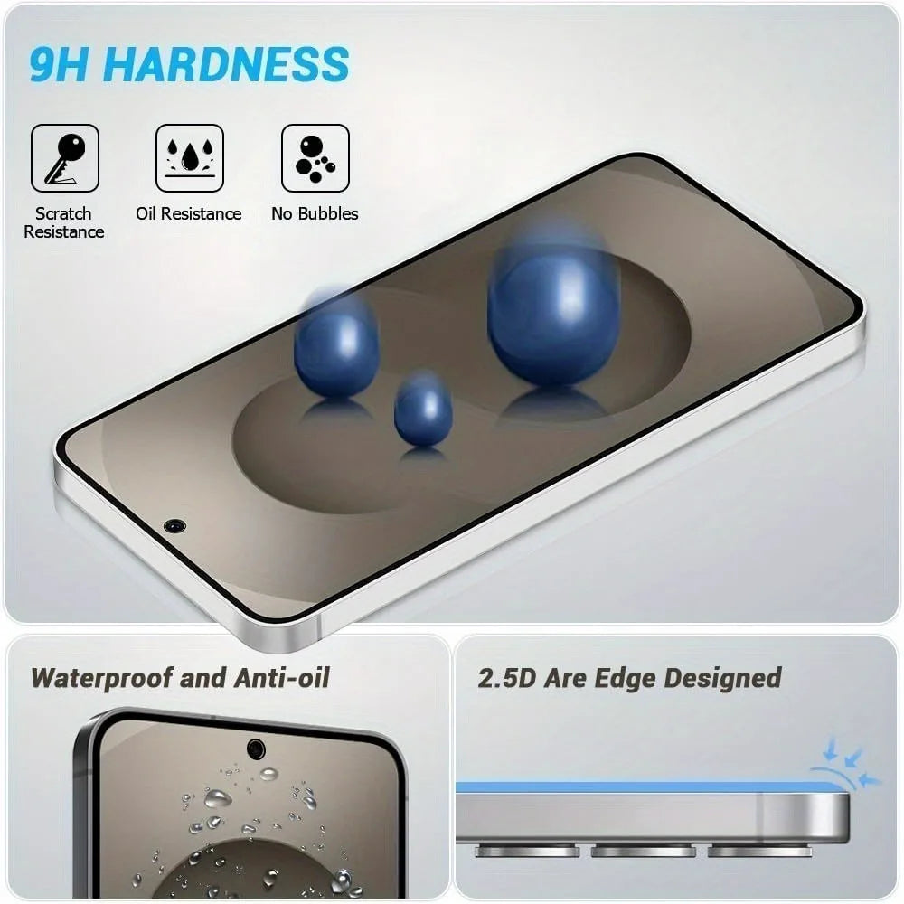 2Pcs Full Cover Screen Protector for Samsung Galaxy S26 S25 S24 S23 Ultra S22 S21 S20 Plus S24 S25 FE 9H Hardness Tempered Glass