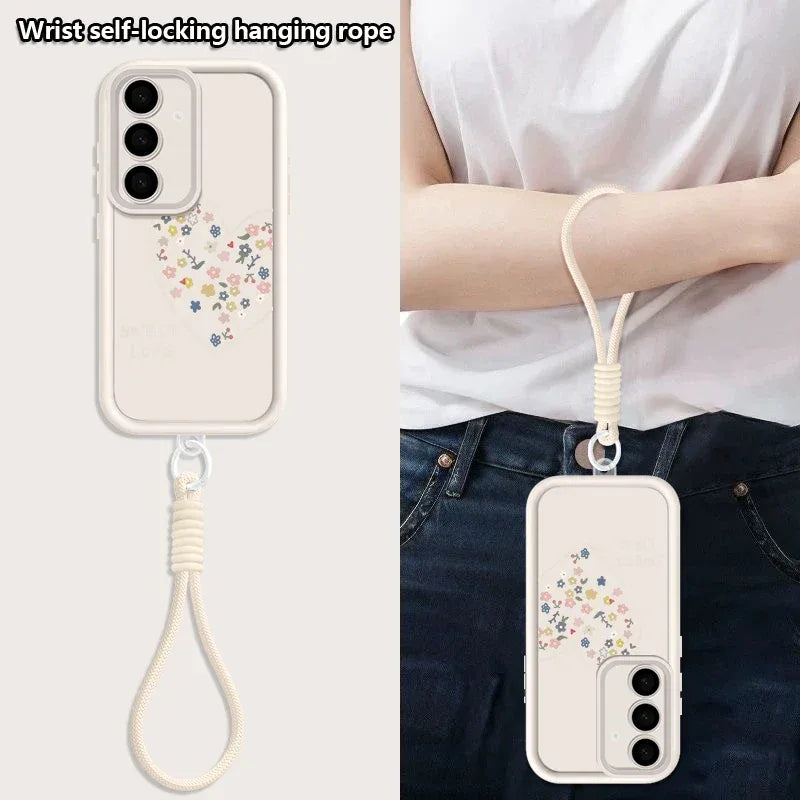 Sweet Love Hearts Lanyard Case for Samsung Galaxy