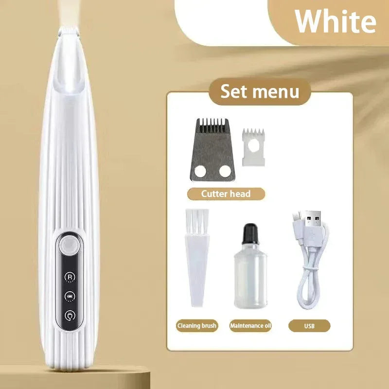 Portable Dog Paw Trimmer with Led Light Rechargeable Cordless Nail Grinder Shaver for Cats And Other Pets Nail Grooming Tools - Urbizia