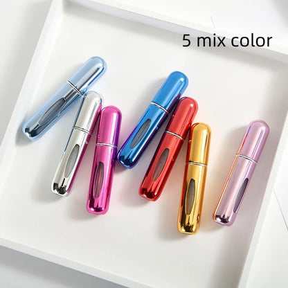 1/3/5/10pcs travel Leak portable mini perfume bottle with Bottom Fill Function aluminum refillable 5ml spray bottle