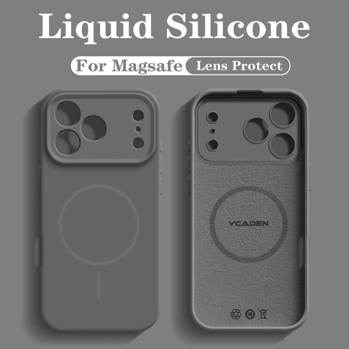 For 18 Magsafe Magnetic Wireless Charging Solid Color Soft Silicone Phone Case For iPhone 18 17 Pro Max 16 15 14 13 Bumper Cover