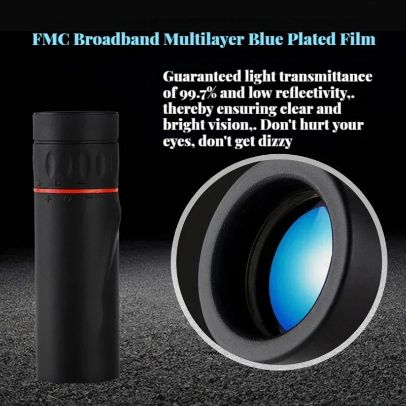 High definition monocular telescope with stand mini portable mobile phone telescope outdoor camping hunting bird watching - Urbizia