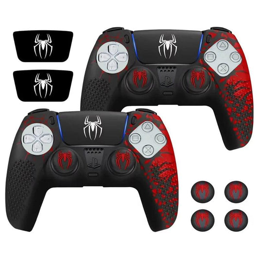 For PS5 Controller Cover Case Anti-Slip Silicone Protective Skin Compatible with PS5 Controller with Thumb Grip Cap Sticker