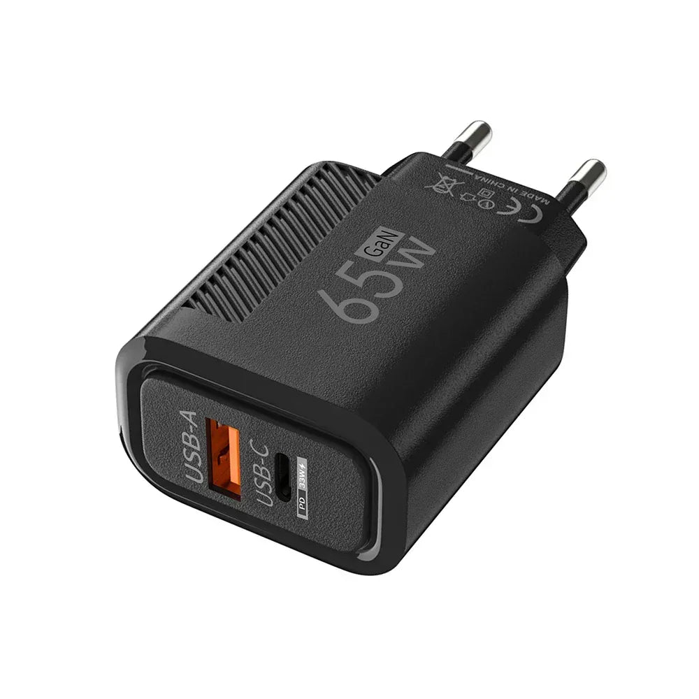 65W GaN Fast Charging USB Type C Charger US EU Plug PD 3.0 Quick Charge Travel Wall Charger For Phone Adapter For iPhone Samsung - Urbizia