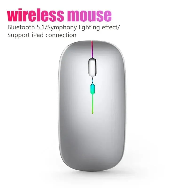 Wireless RGB Rechargeable Bluetooth Gaming Mouse – Ergonomic 3600DPI - Urbizia