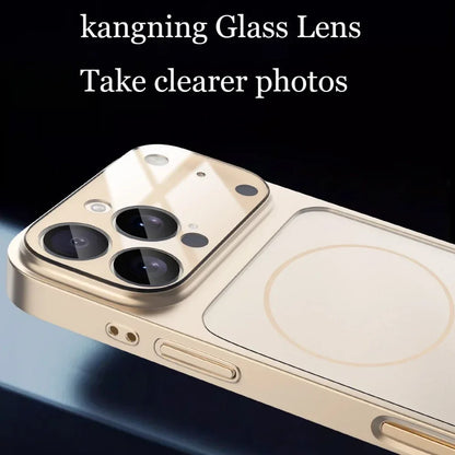 Original Glass Nano Matte Case For iPhone 17 Pro Max Air 16 15 14 13 12 11 Magnetic for Magsafe Wireless Charging Armor Funda