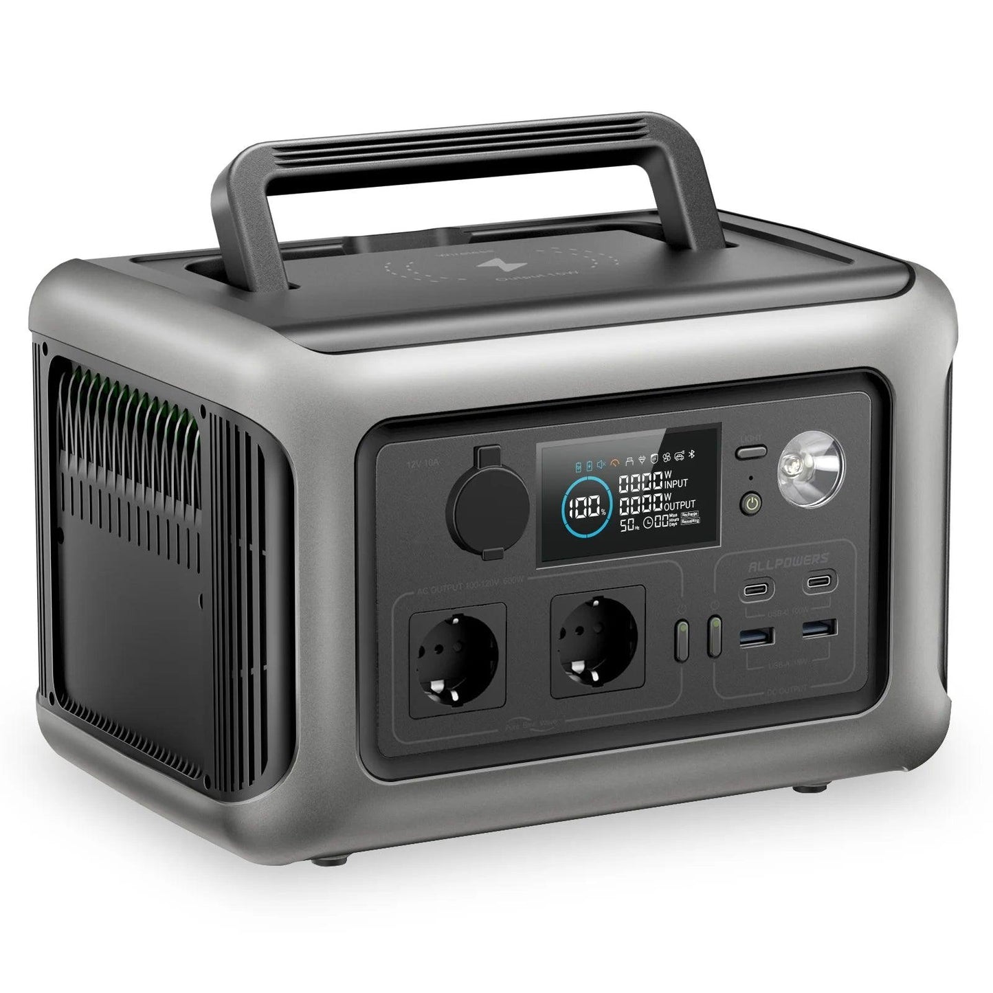 ALLPOWERS R600 Portable Powerstation 299wh LiFePO4 Battery with 600W AC Outlets for Outdoor