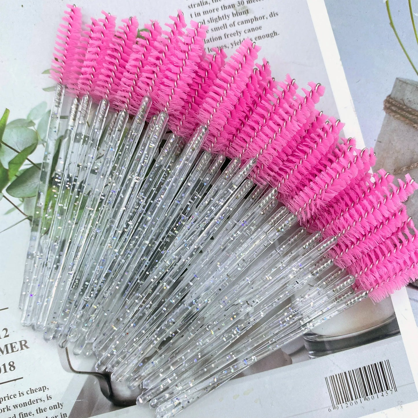 50-Pack Disposable Crystal Eyebrow & Mascara Brushes